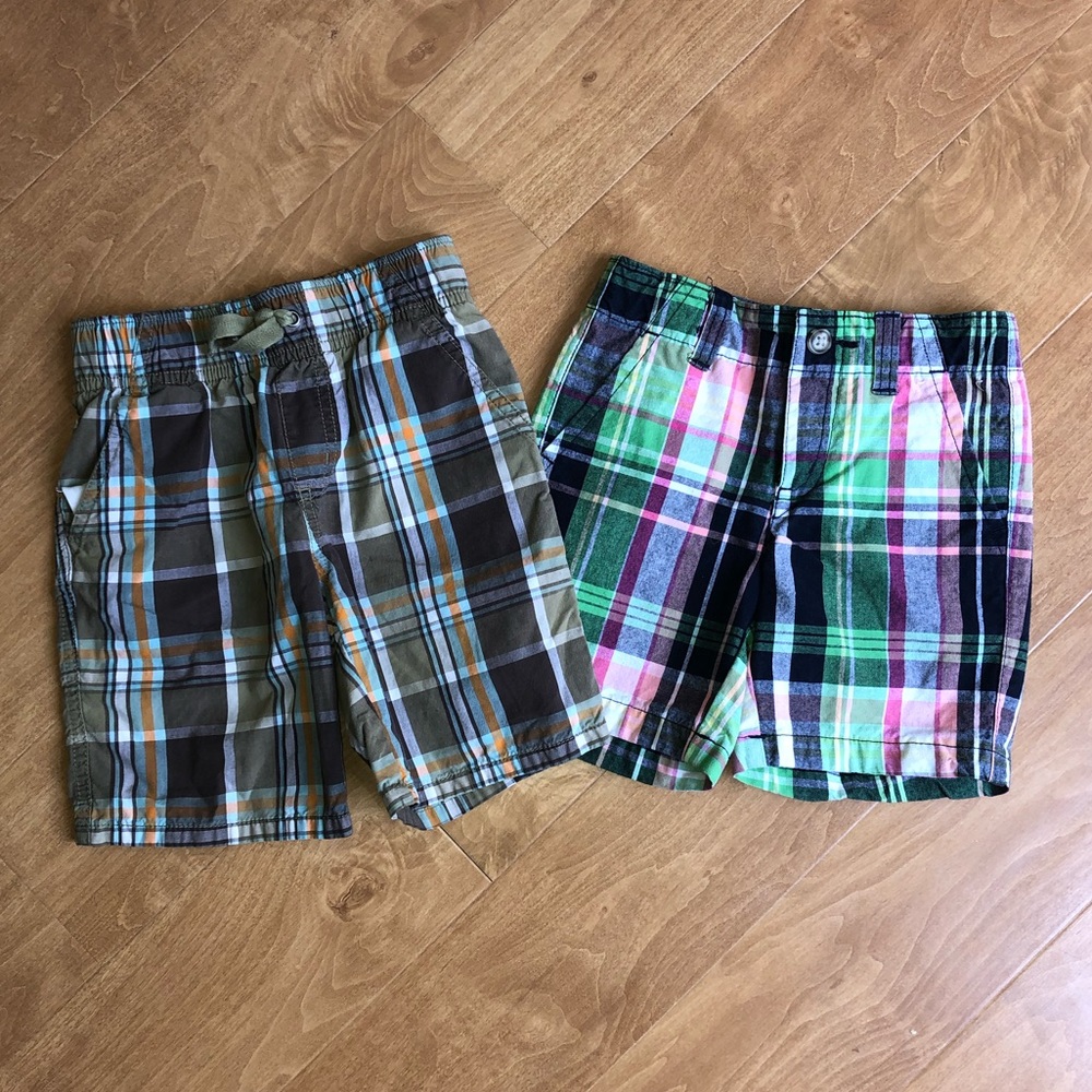 🐥Pair Boys 3T Plaid Shorts